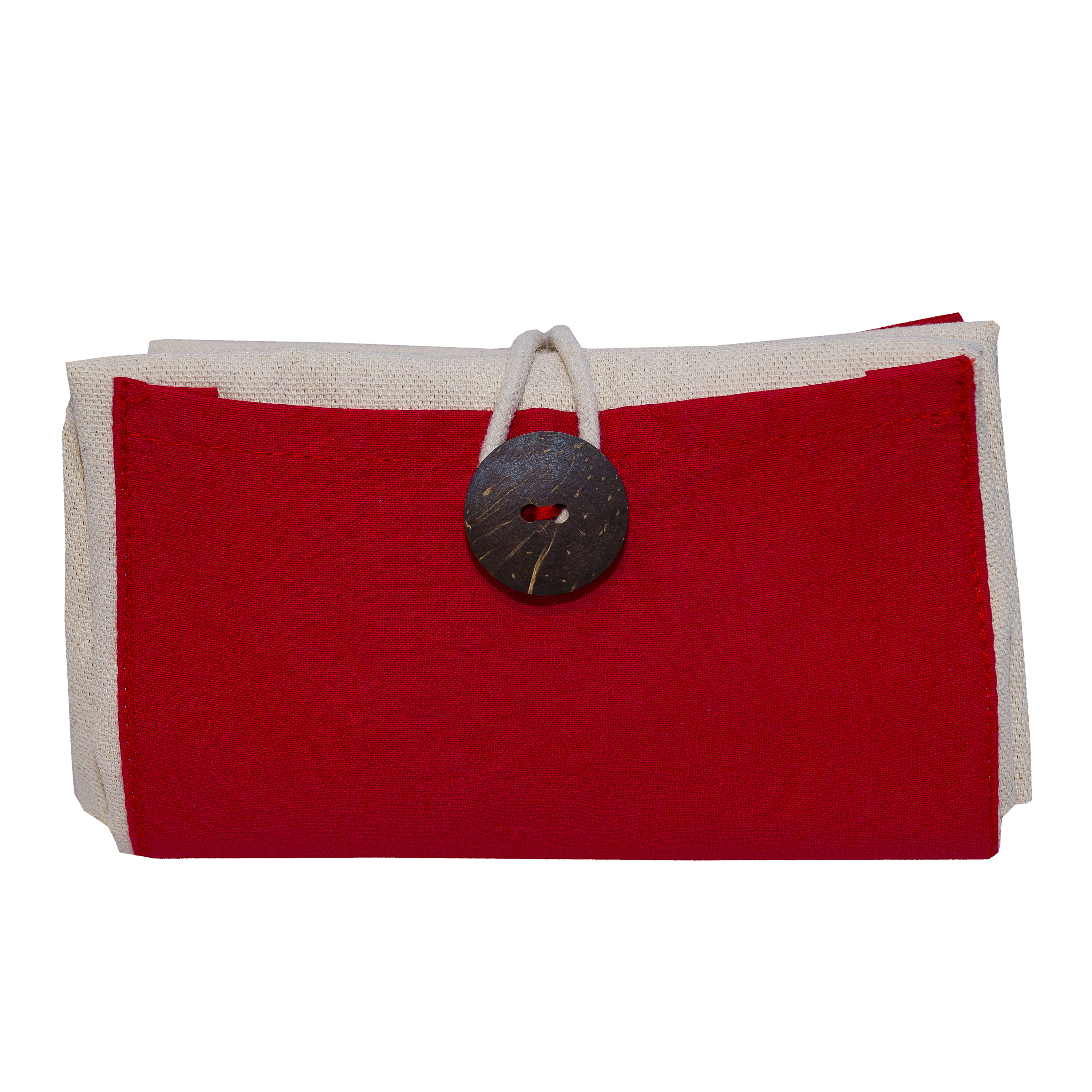 Foldable Cotton Canvas Bag with Button 