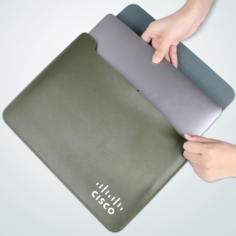 13/15 Inch Landscape PU Leather Laptop Sleeve with Stand