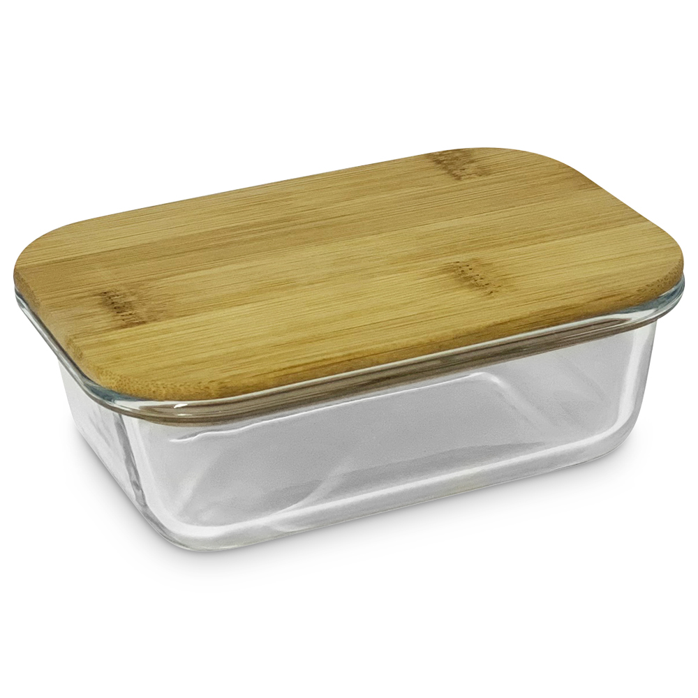 400 ml Glass Food Container with Bamboo Lid 