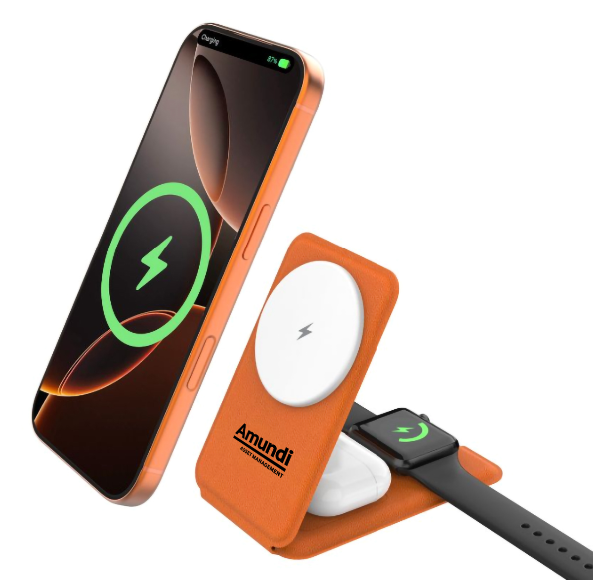3-in-1 Foldable Magnetic 15W Wireless Charger
