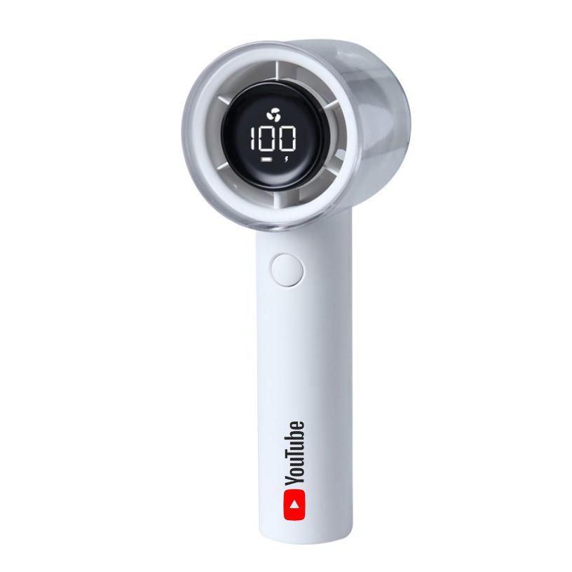 3,000mAh 100 Speed Turbo Handheld Fan with Digital Display