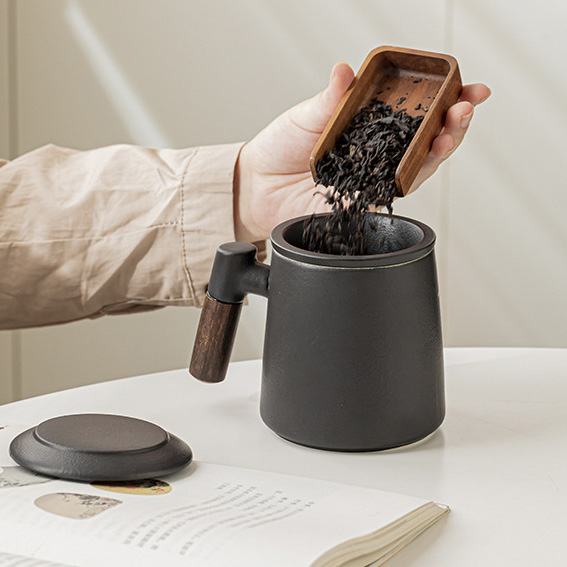 400ml Mori Ceramic Cup with Tea Filter 