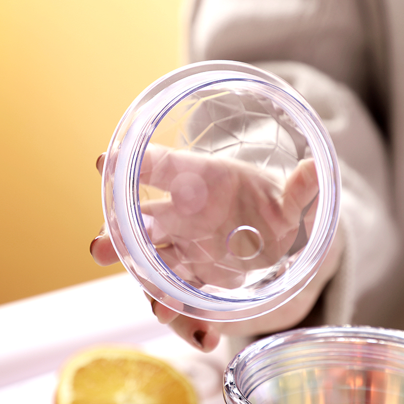 560ml Sparkly Double Wall Tumbler (with Straw)