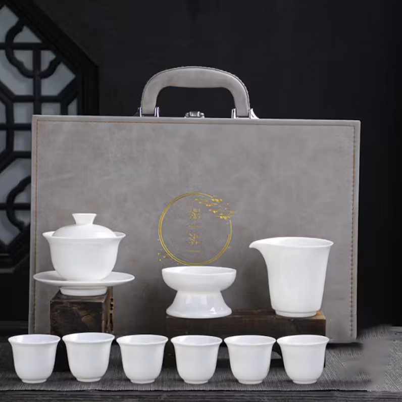 9 pcs Ceramic Chinese Tea Set 