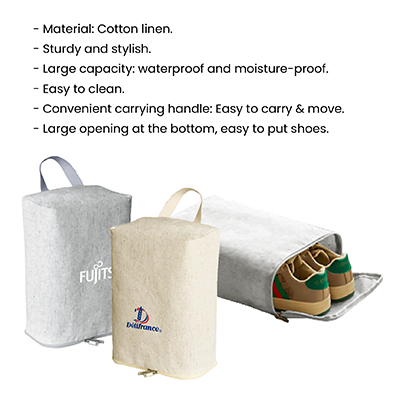 EGYPT Eco Cotton Shoes Travel Pouch Bag