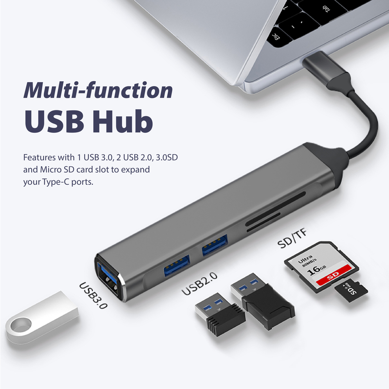 5-in-1 USB & Card Dock