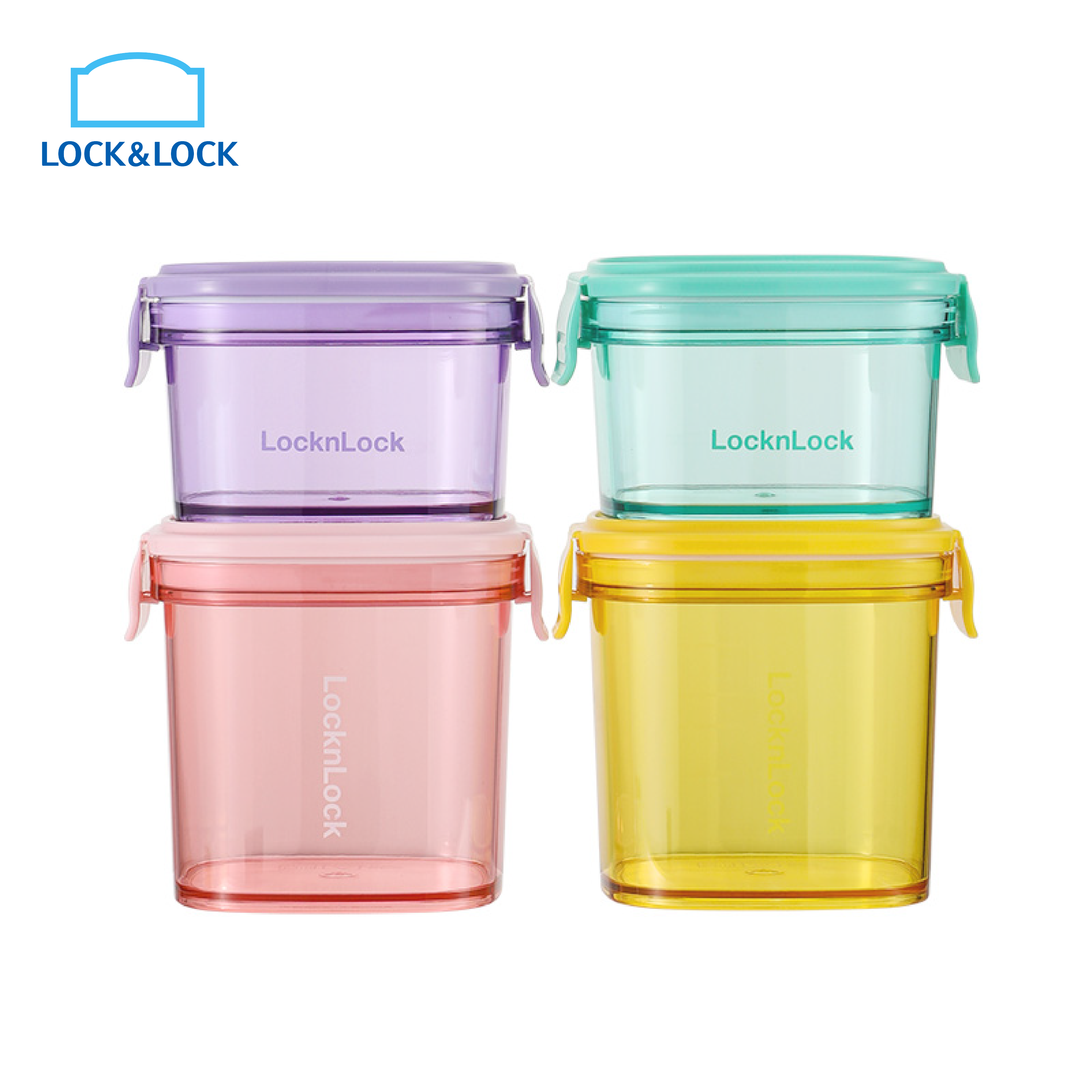 Lock&Lock Dopamine Clear Airtight Container 4-Piece Set