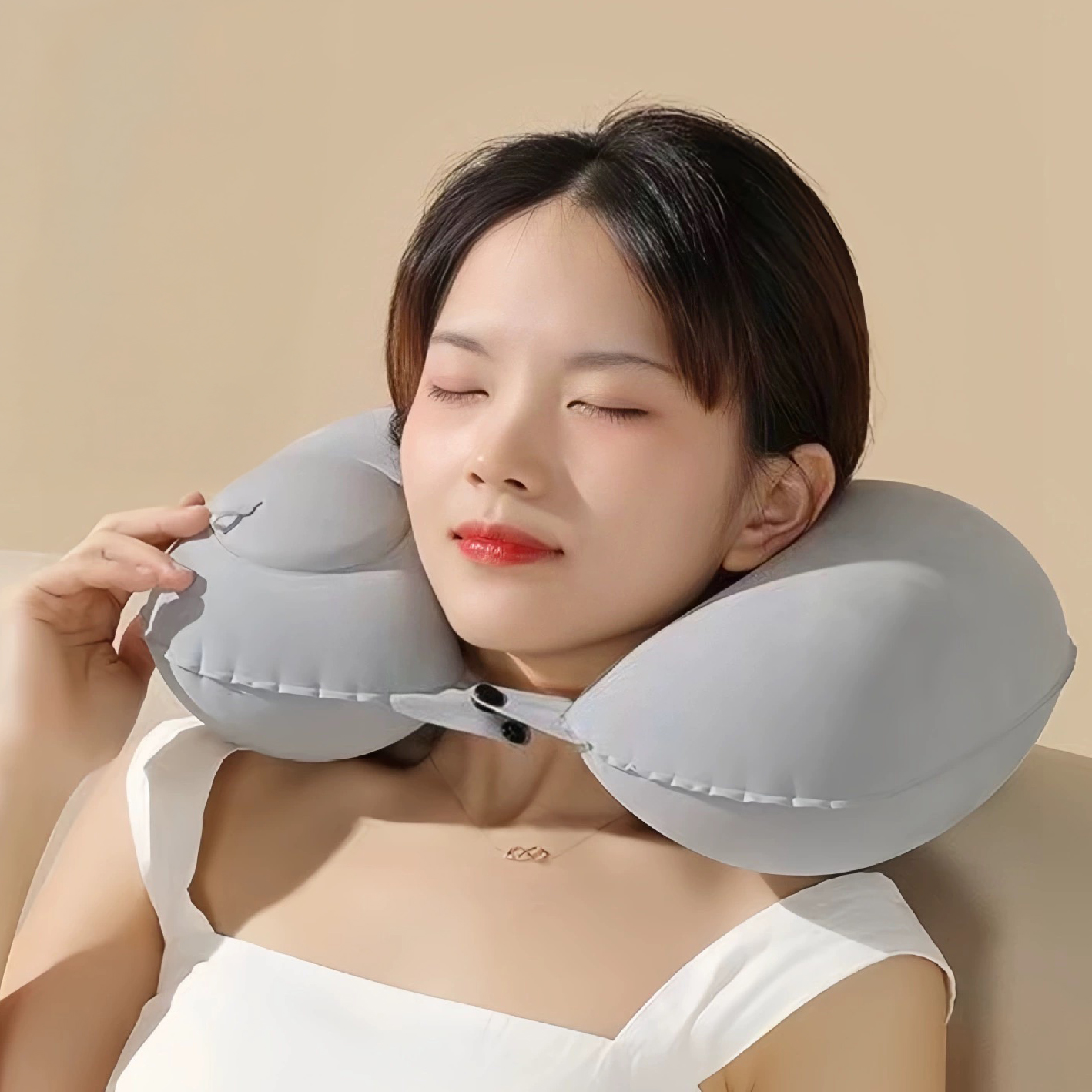 Puff Travel Pillow (Inflatable)