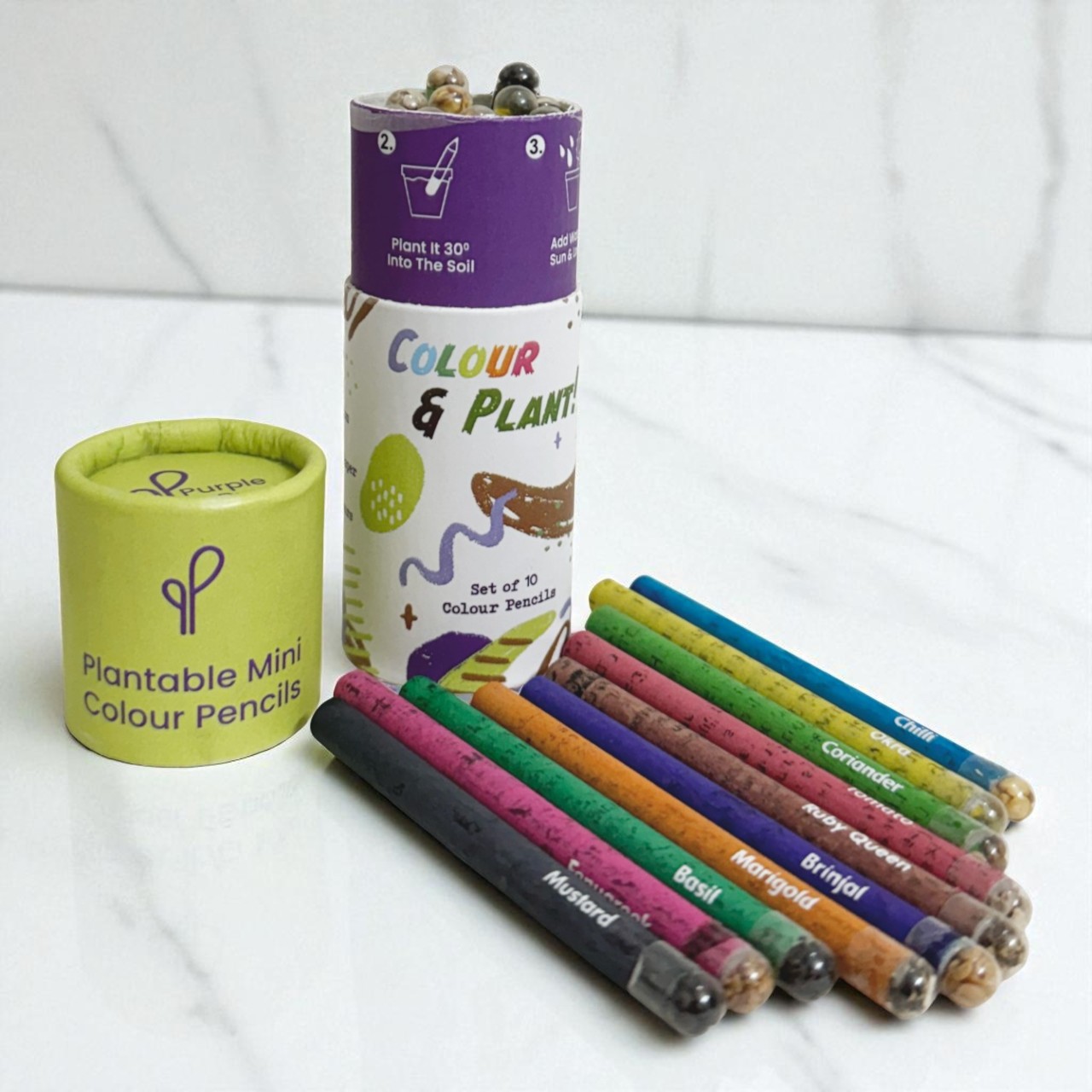 Purple&Pure Mini Colour Pencil Set 