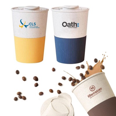350ml LATTE Eco-Wheat Tumbler with Silicone Holder