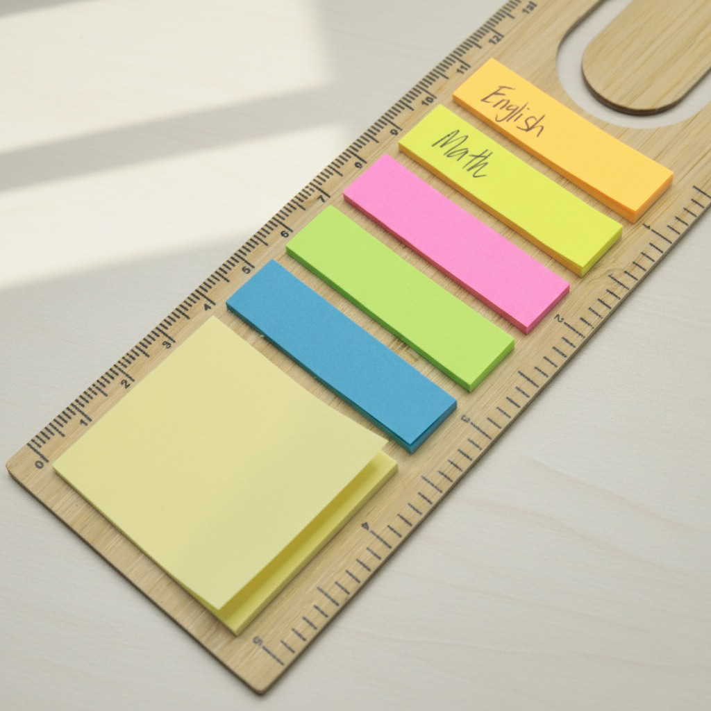 Bamboo Ruler Sticky Note 