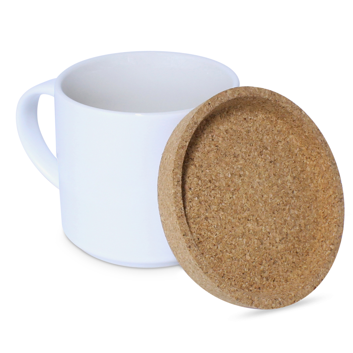 500ml Premium Ceramic Mug with Cork Coaster Set