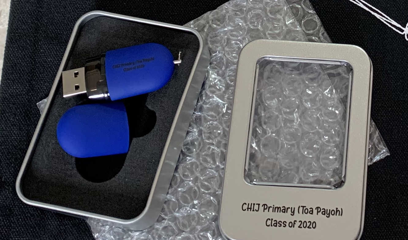 Customised Rounded USB Thumb Drive With Logo Print Singapore