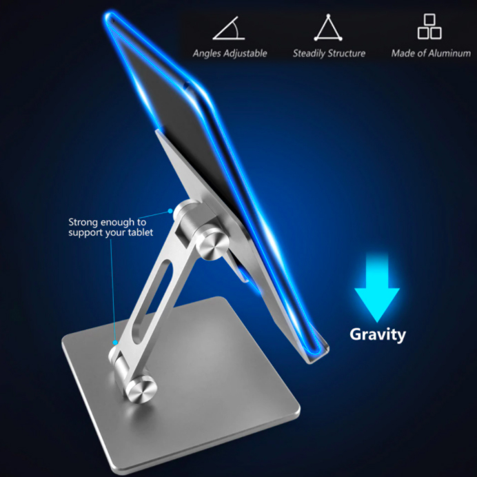 Duo Adjustable Folding Phone / Tablet  Holder (Aluminium Alloy) 