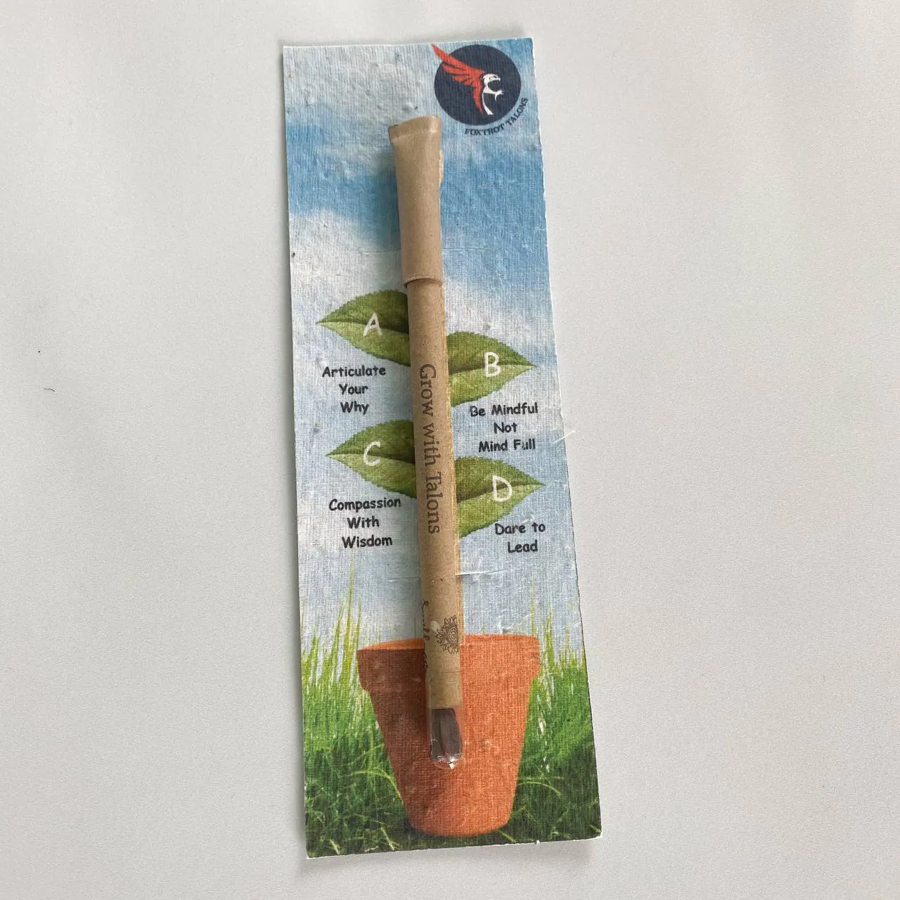 1 Logo / Position on Pen  + Plantable Leaflet