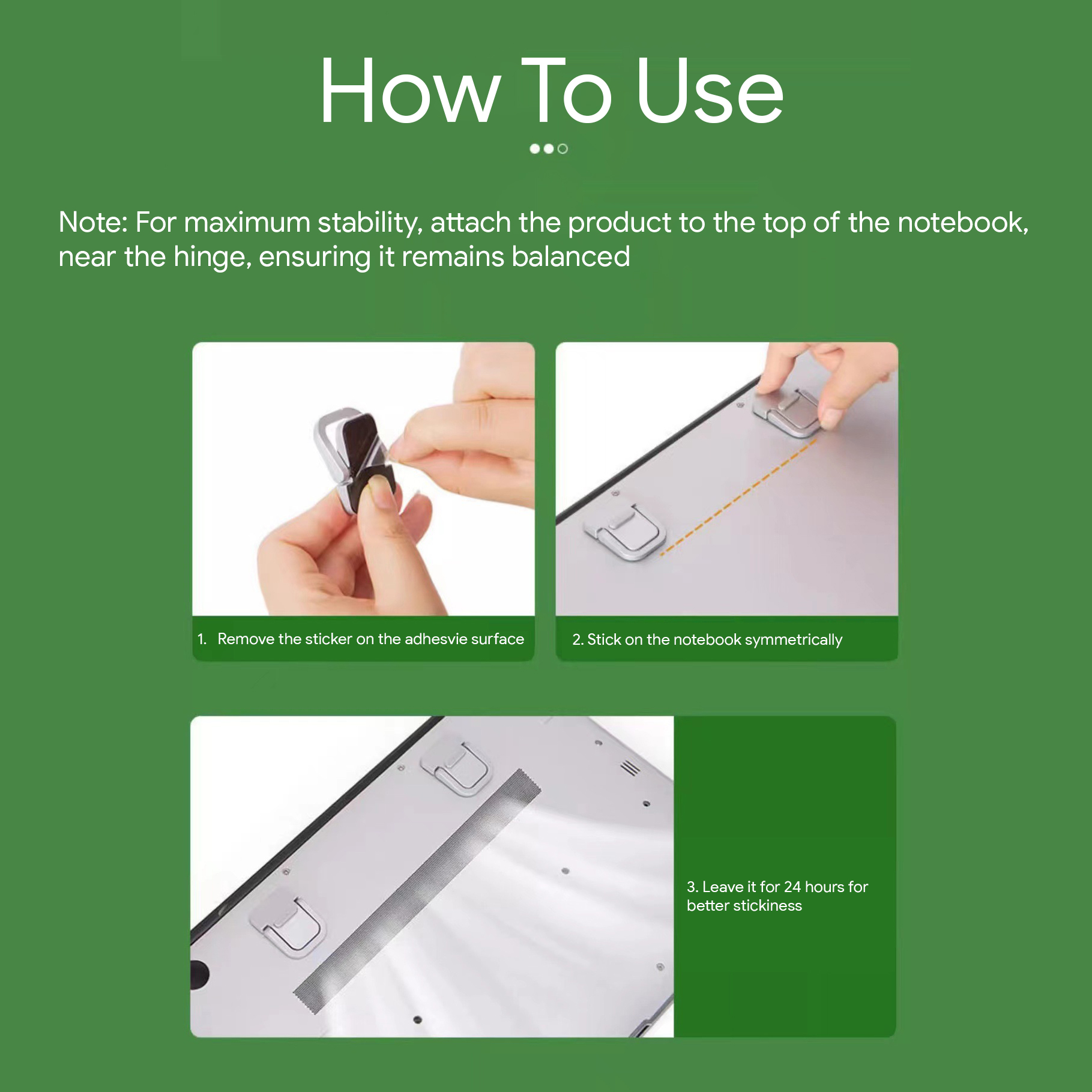  Mini Metal Folding Laptop Stand (Adhesive Backing) 