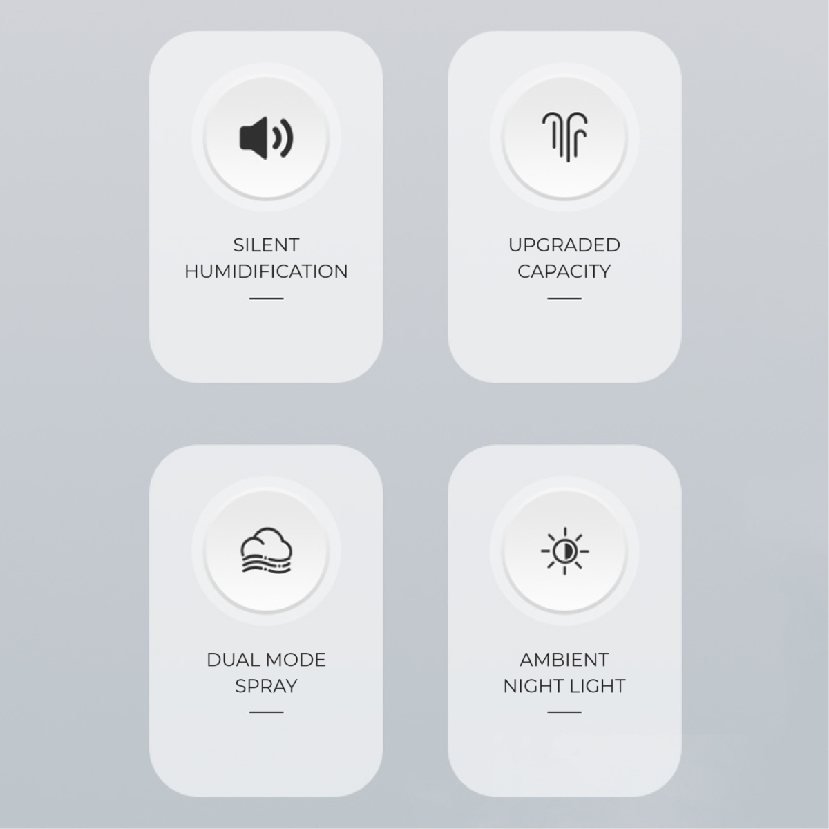 Humidifier 400ml With Colorful Ambience Light