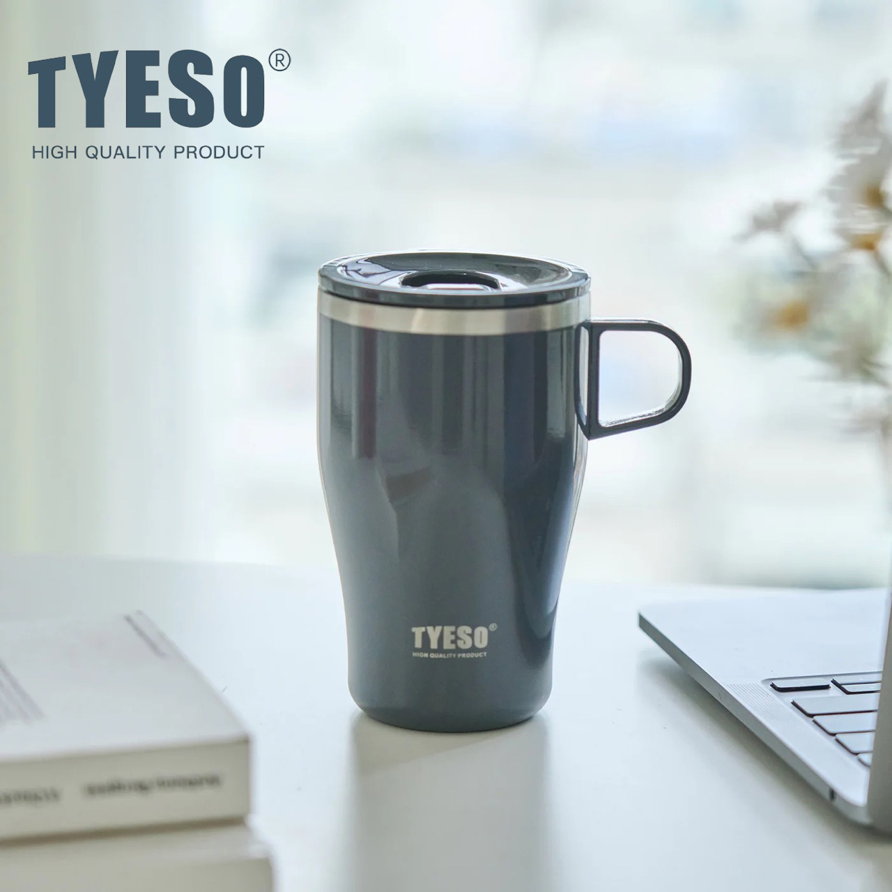 Tyeso 400ml Coffee Cup with Lid 