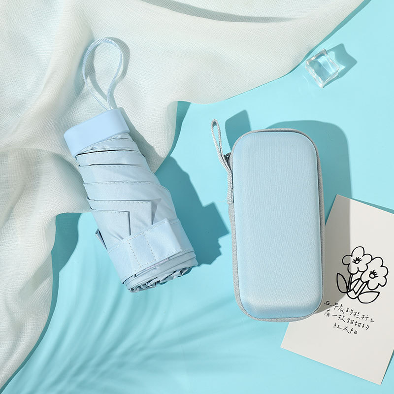 19'' Compact Lightweight Umbrella with UV Coating in Case