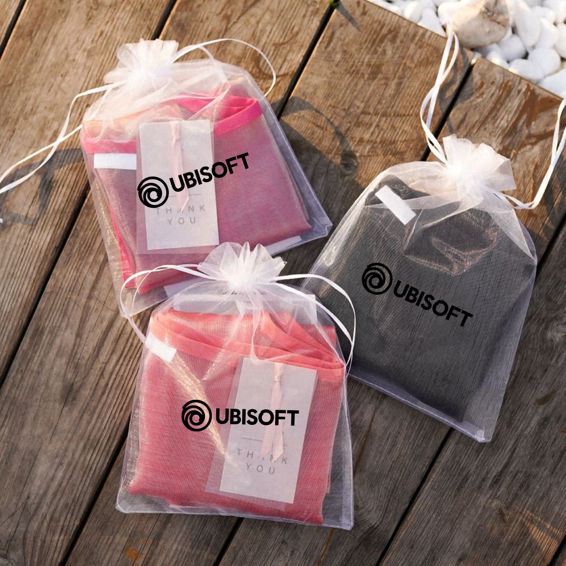 Chic Organza Drawstring Pouch with Ribbon