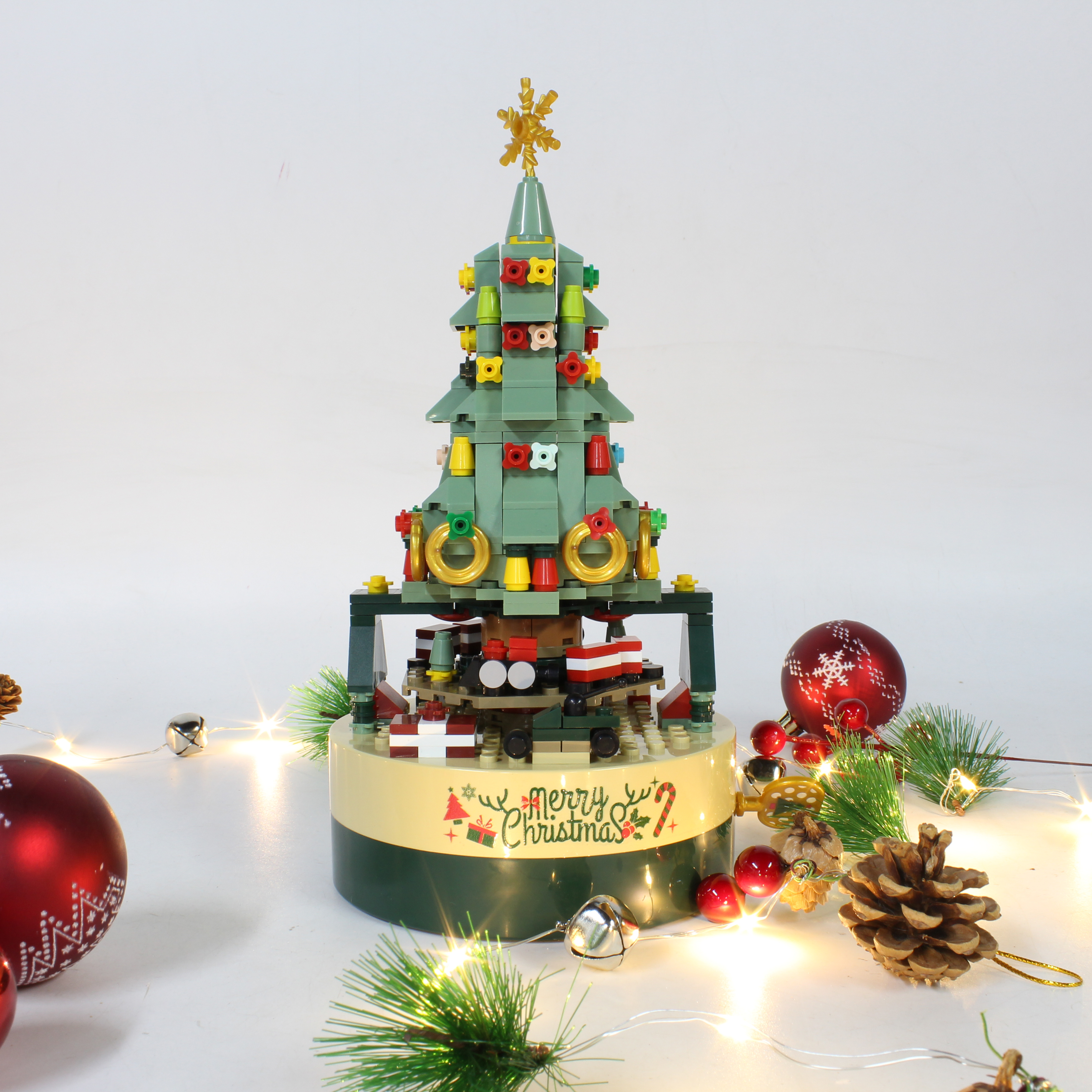 Christmas Tree Music Box Bricks Set 
