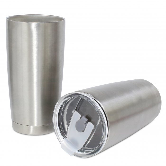 580ml Double Insulated Stainless Steel Tumbler with Lid (Straw friendly)