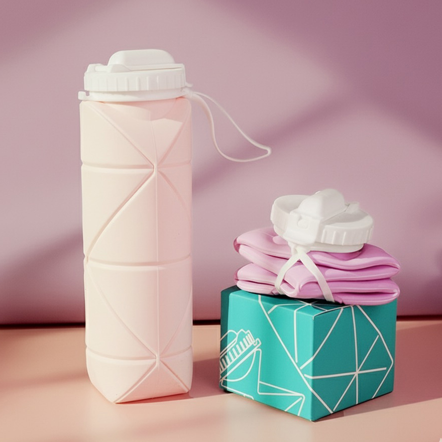 FlexSip Silicone Collapsible Bottle (with Straw)