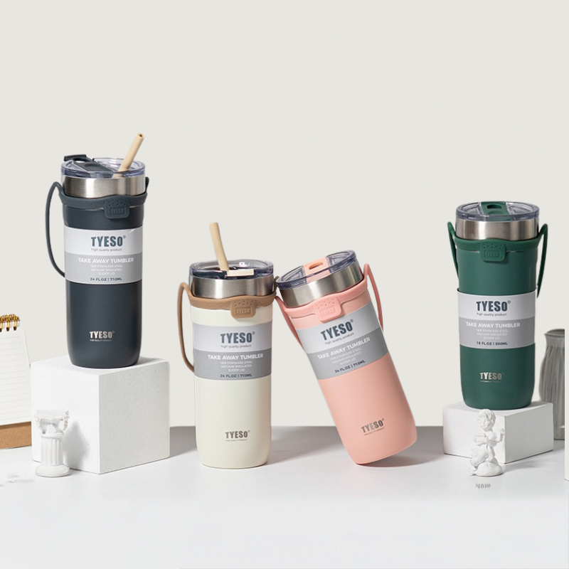 Tyeso 710ml Insulated Tumbler with Strap 