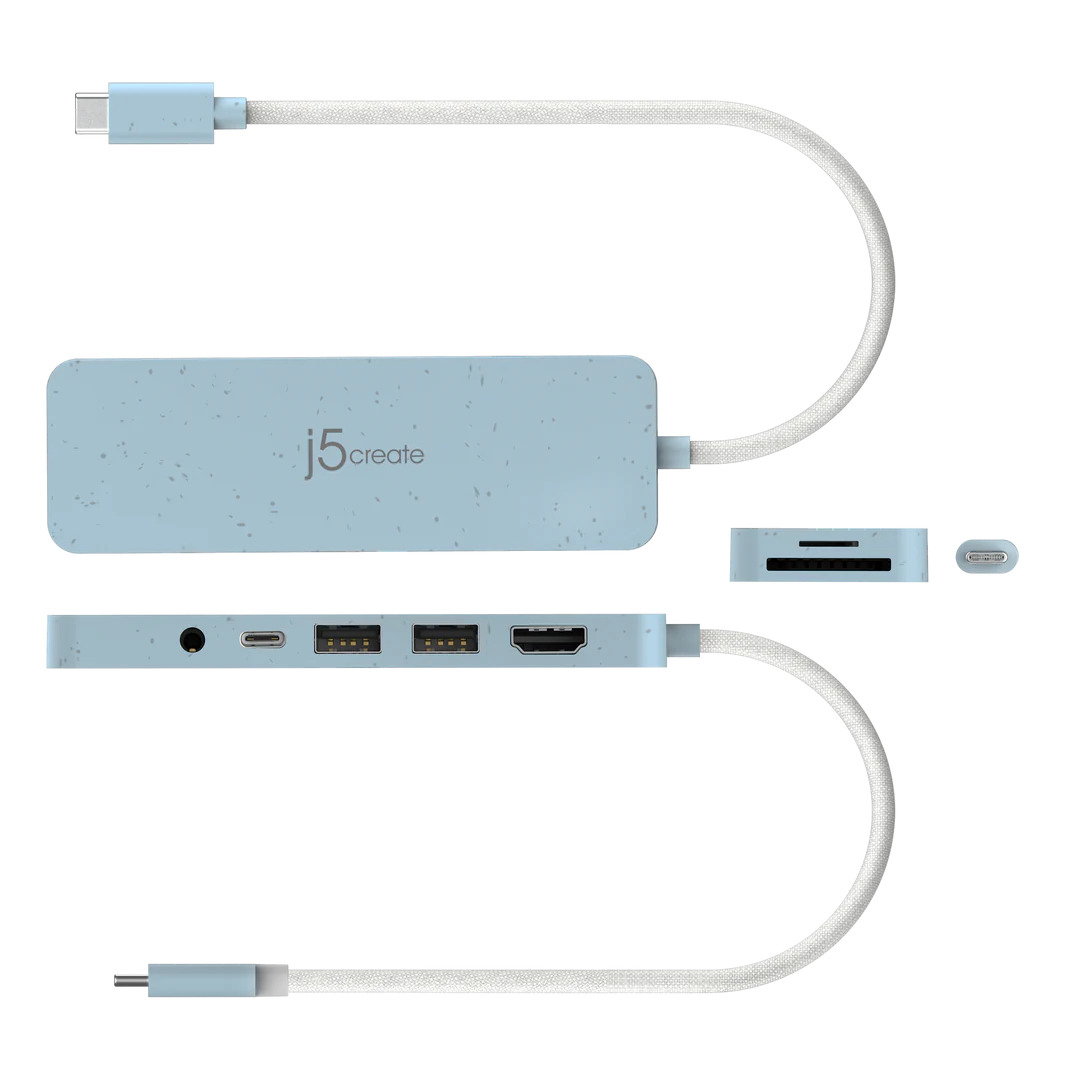 j5Create 7 in 1 Multi-Port Hub with Power Delivery ( USB C )