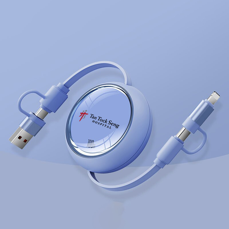 100W 4-in-1 Versa Retractable Cable