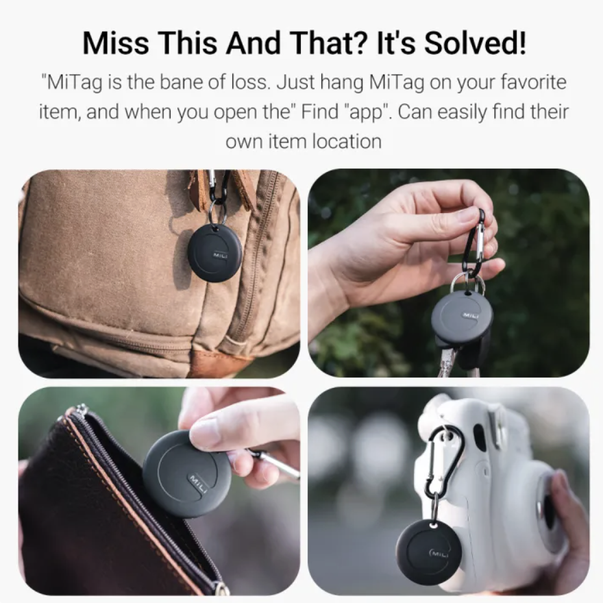 Mili MiTag Go Item Finder with Leather Case