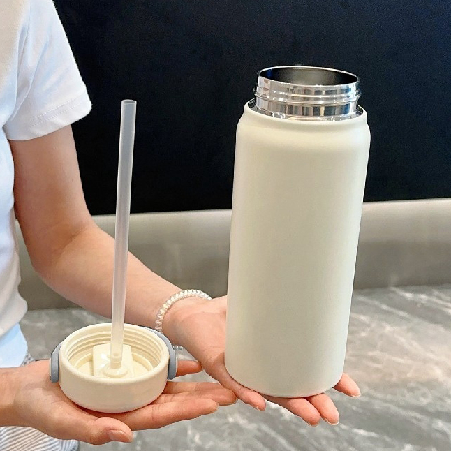 800ml Sippy Stainless Steel Insulated Tumbler with Straw