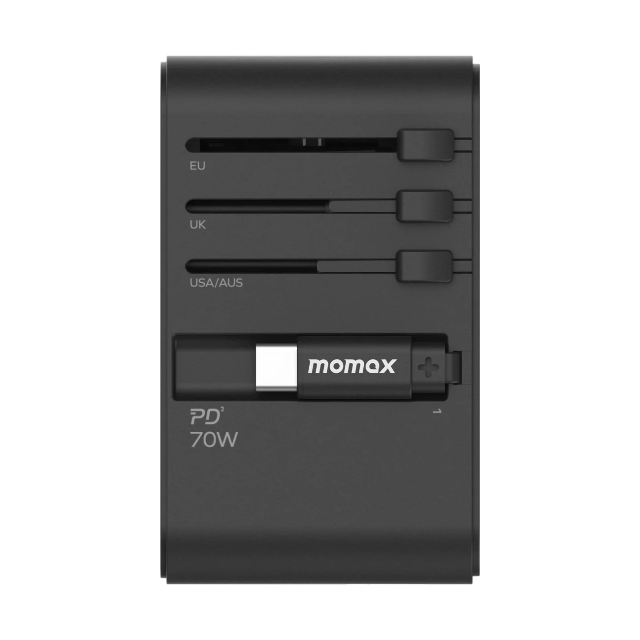 Momax  70W GaN Travel Adapter with Built in Cable 