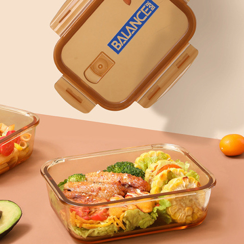 700ml Amber  Glass Lunch Box