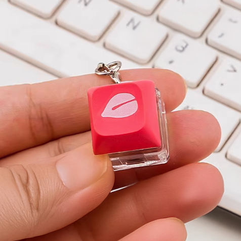 LED Keycap Clicker Keychain