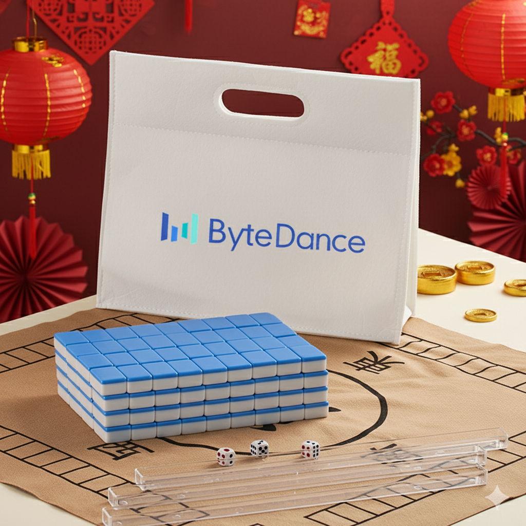 Mini Mahjong Set in Felt Bag