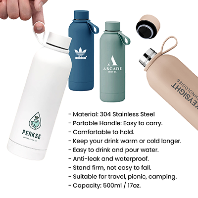 500ml SEEK Thermos Coated Stainless Steel Bottle V2