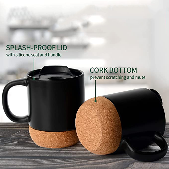 360ml Cork Ceramic Mug 