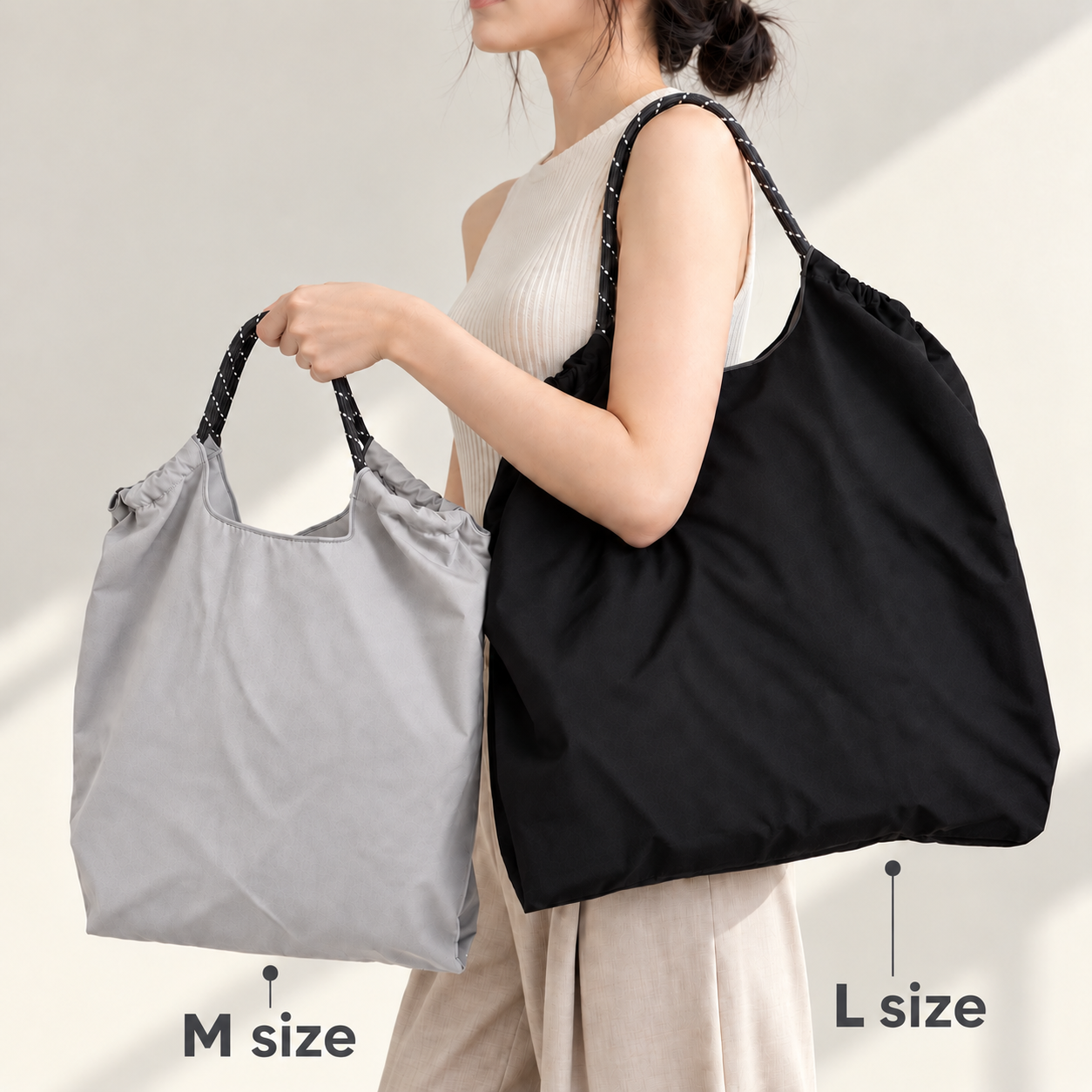 SOLARIS CordCarry Foldable Tote Bag - Lifestyle Tote Bags - M Size (45 x 40cm)