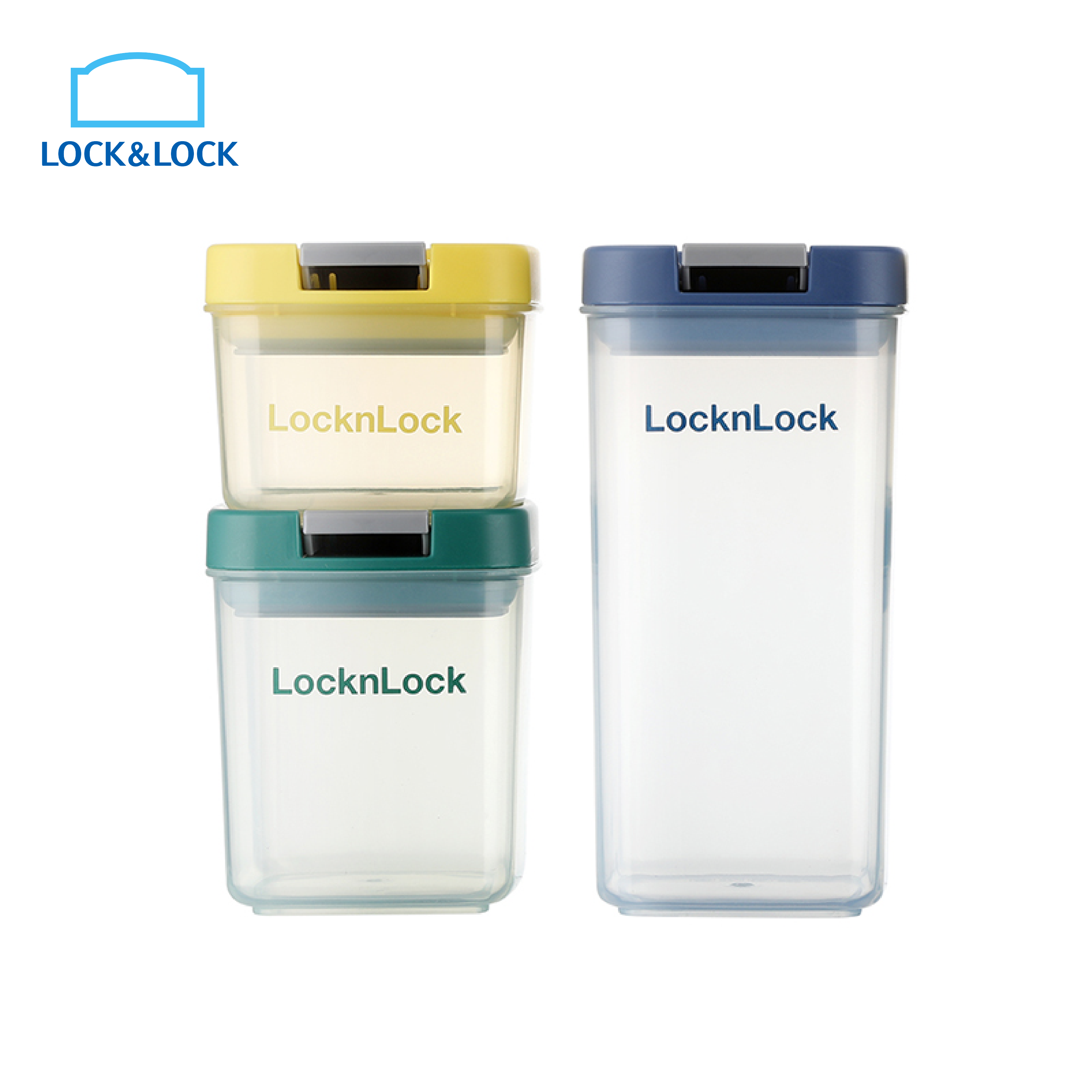 Lock&Lock Fresh Enjoy Sealing Canister Set (3-Piece, Small)