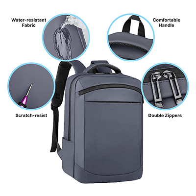 15.6'' DOLLY Laptop Backpack with External USB Port