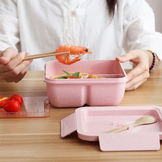 1100ml Willow Wheat Straw Lunch Box