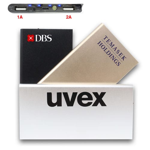 8000mah Slim Plus Powerbank with 2 USB Ports