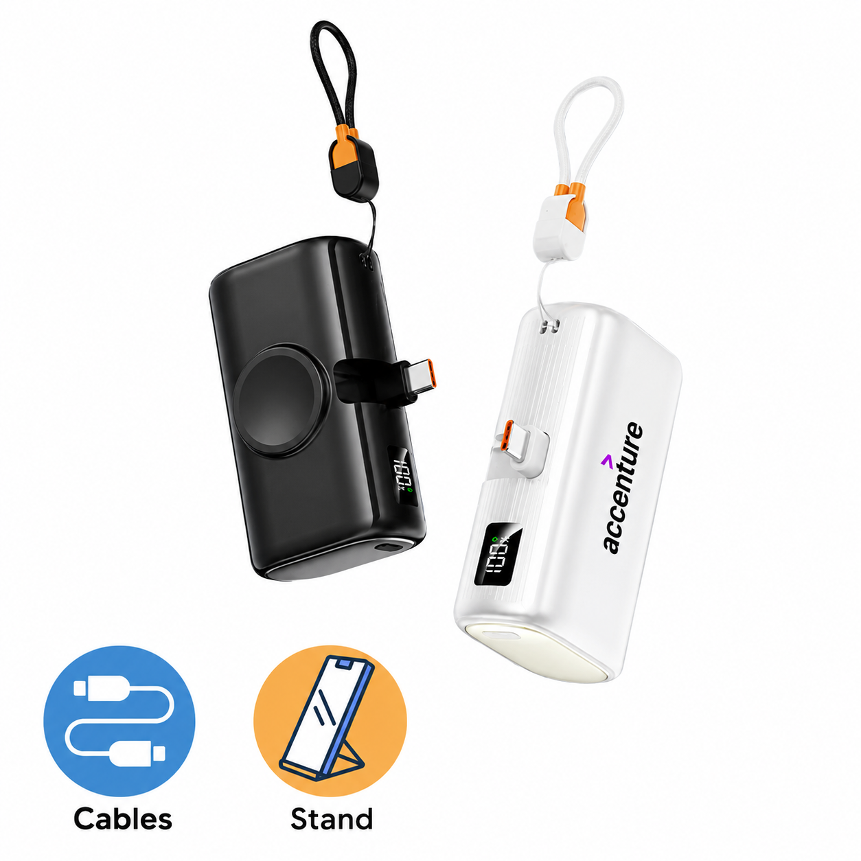 10,000mAh 2-in-1 Power Bank with Magnetic Wireless Watch Charger