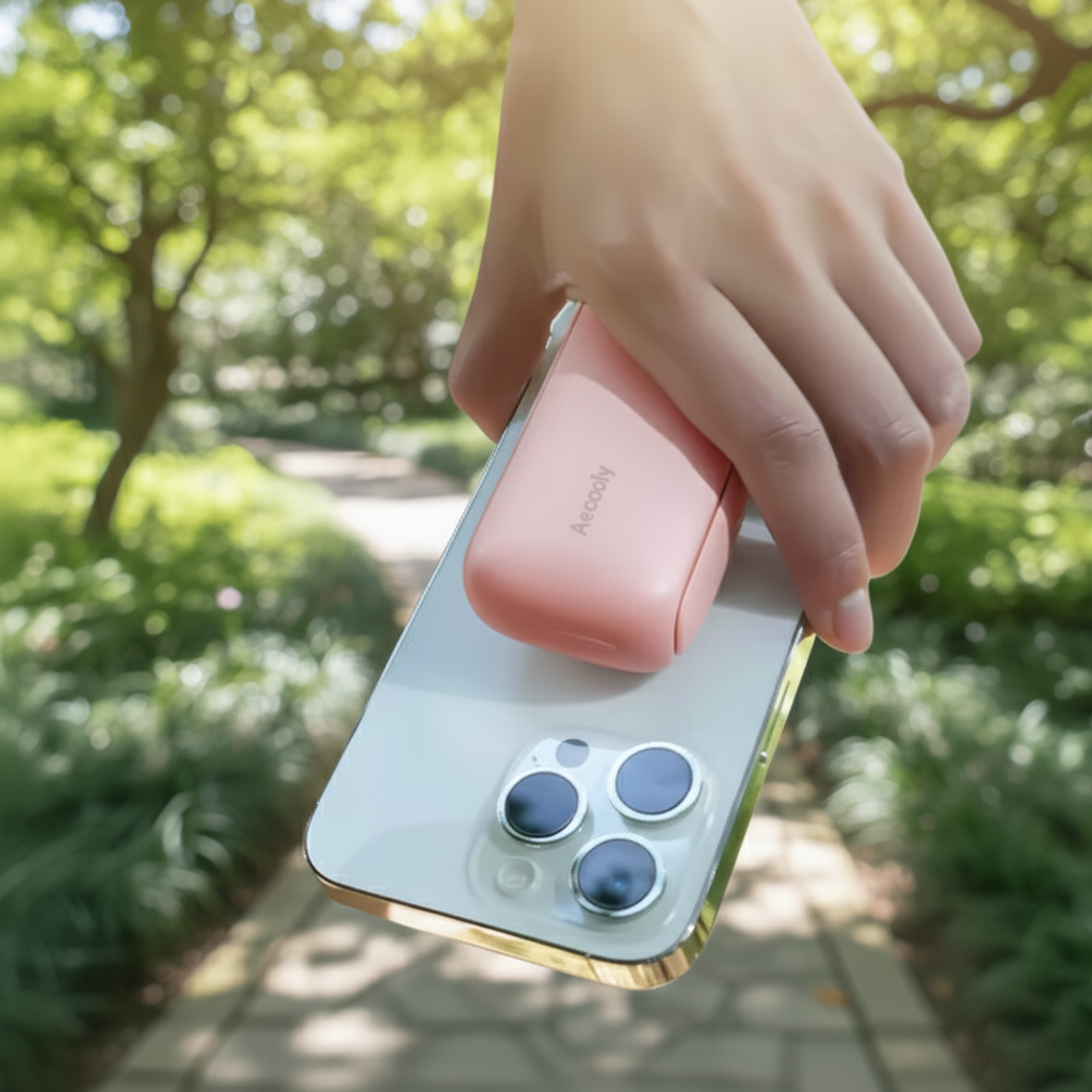 Aecooly 2,000mAh Foldable Handheld Pocket Fan 