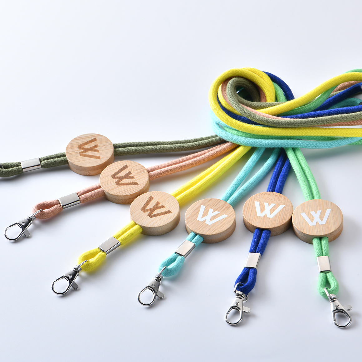 Cotton Lanyard with Bamboo Tag