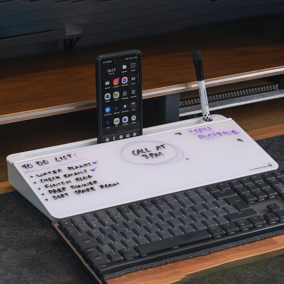 Desktop Glass Whiteboard 