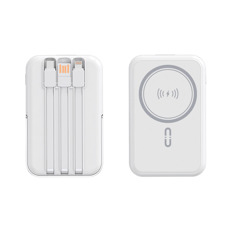 10,000mAh Supreme Magnetic Wireless Powerbank with Cables & Stand