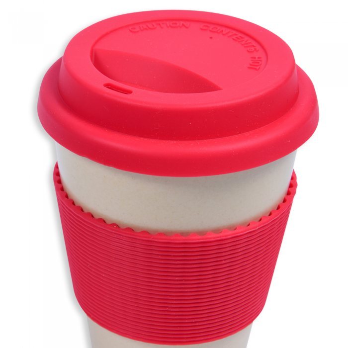 400ml Bamboo Fibre Mug with Lid & Sleeve 
