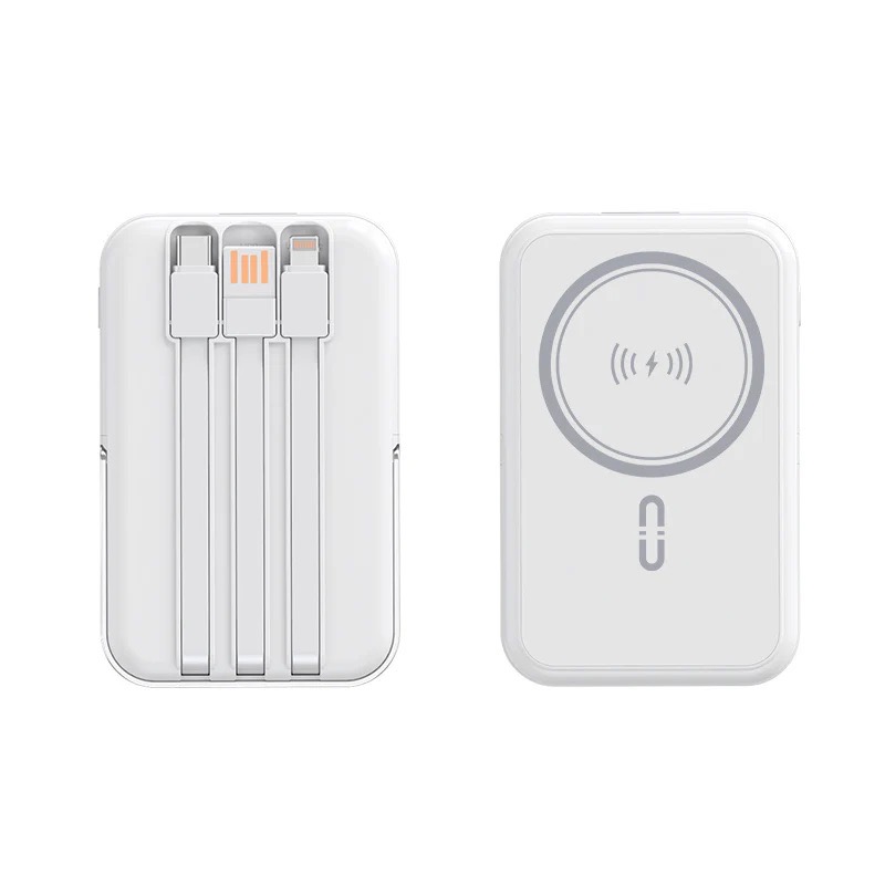 10,000mAh Supreme Magnetic Wireless Powerbank with Cables & Stand